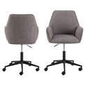 Office chair Alenda, swivel, grey-brown, H99x61.5x59.5cm, seat height 47-60cm