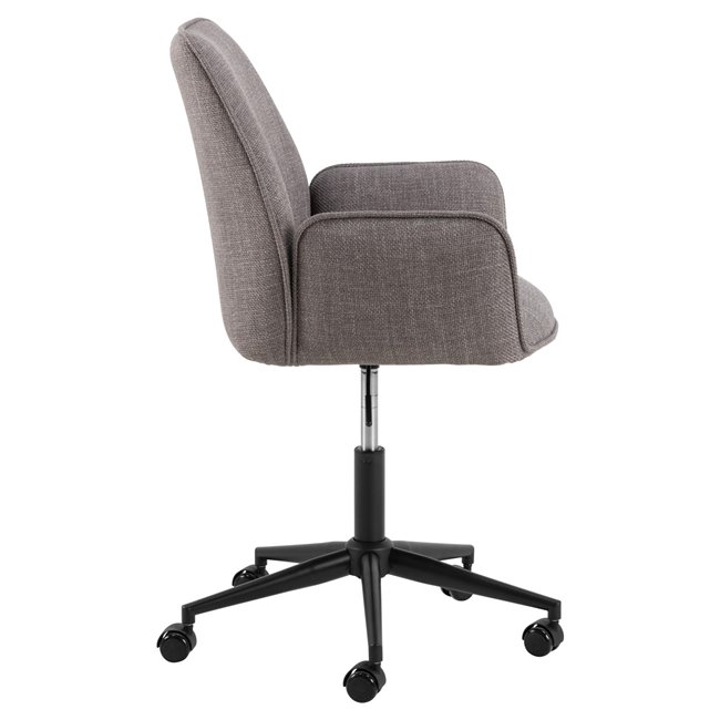 Office chair Alenda, swivel, grey-brown, H99x61.5x59.5cm, seat height 47-60cm