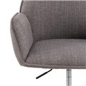Office chair Alenda, swivel, grey-brown, H99x61.5x59.5cm, seat height 47-60cm