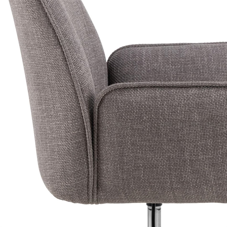 Office chair Alenda, swivel, grey-brown, H99x61.5x59.5cm, seat height 47-60cm
