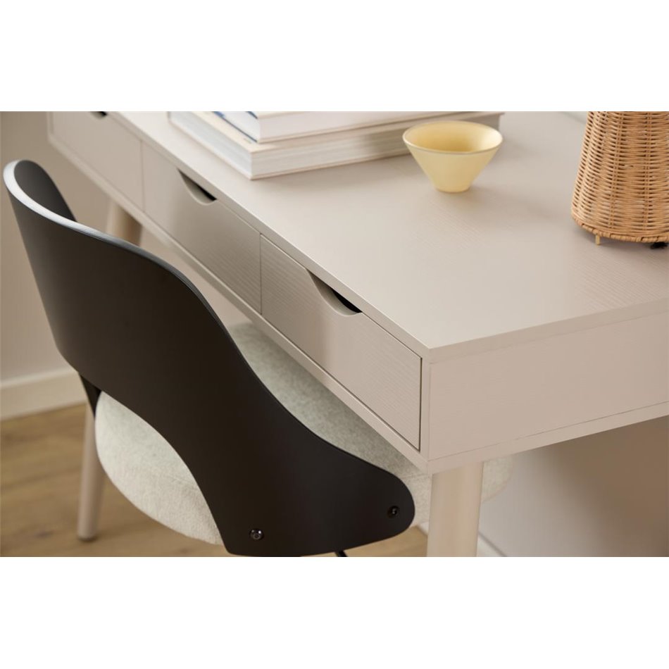 Office desk Aptun, beige, steel/MDF, H77x50x110cm