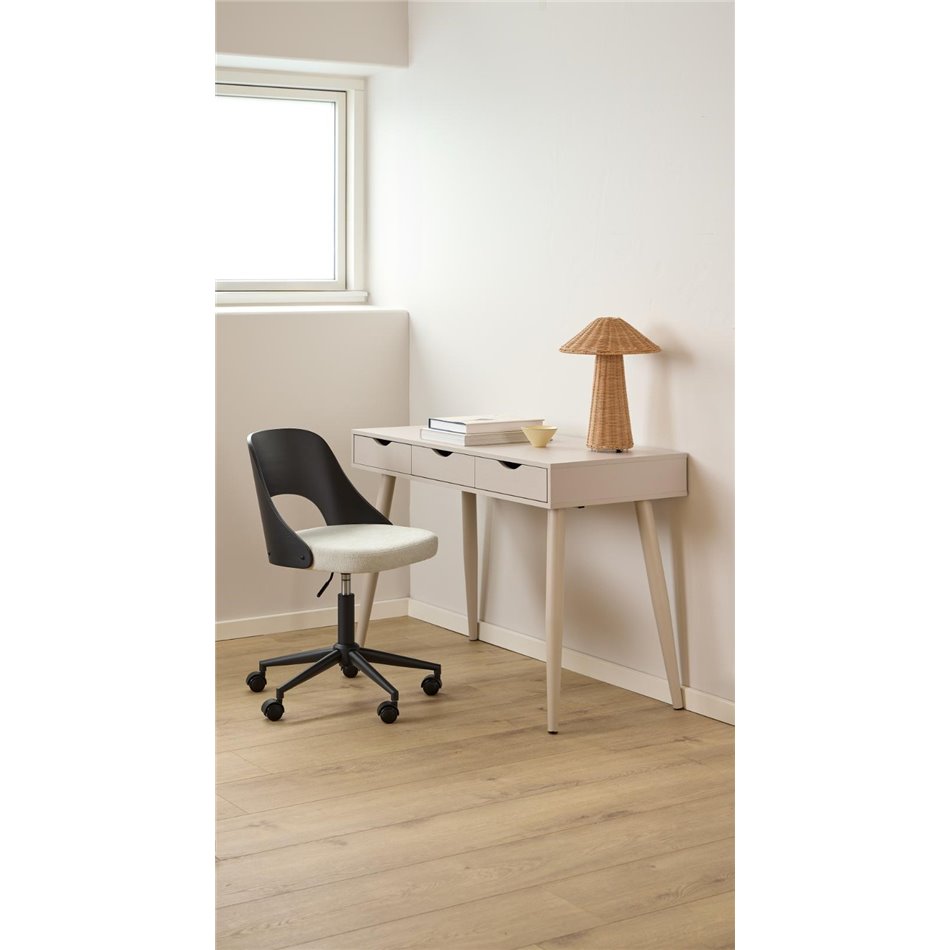 Office desk Aptun, beige, steel/MDF, H77x50x110cm