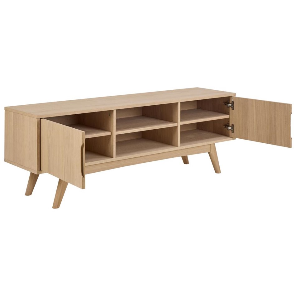 TV table Arte, natural color, chipboard/oak veneer, H55x40x160cm