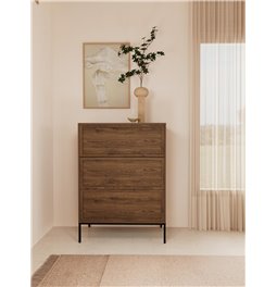 Komoda Almdale, ruda sp., plienas/MDF, H110x40x80cm