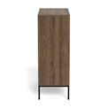 Chest of drawers Almdale, brown, steel/MDF, H110x40x80cm
