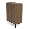 Chest of drawers Almdale, brown, steel/MDF, H110x40x80cm
