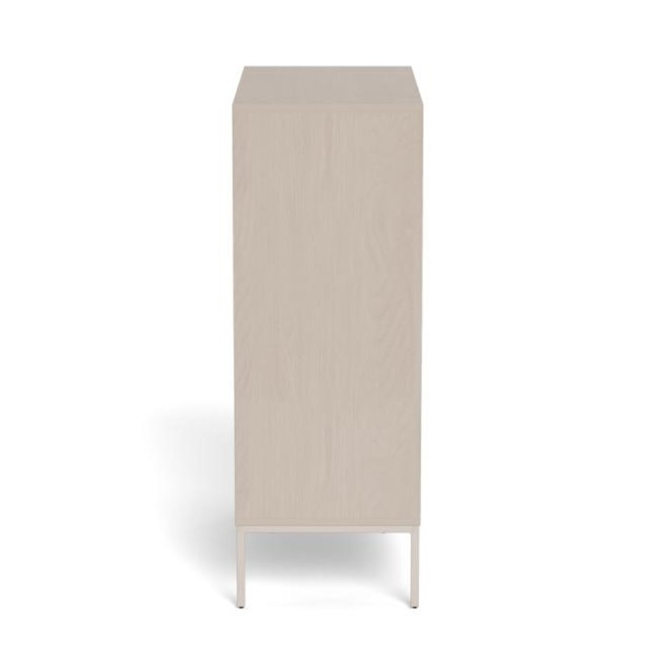 Chest of drawers Almdale, beige, steel/MDF, H110x40x80cm
