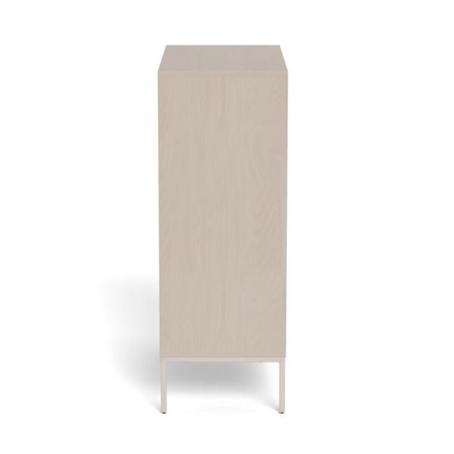 Chest of drawers Almdale, beige, steel/MDF, H110x40x80cm