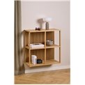 Wall shelf Alington, oiled oak veneer/melamine, H69x31x67cm