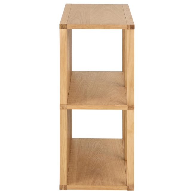 Wall shelf Alington, oiled oak veneer/melamine, H69x31x67cm