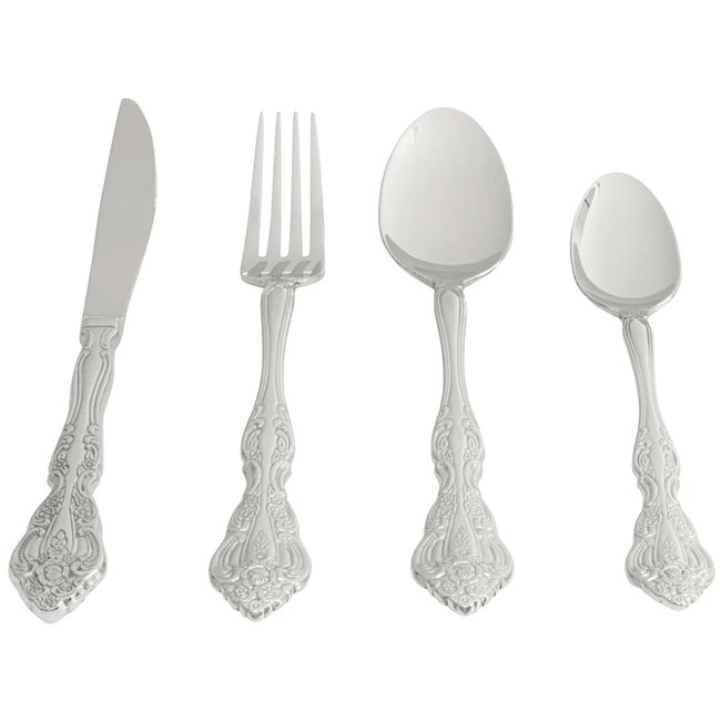 Cutlery set Attina Silver for 4 persons, 16 pcs., H25x14x6cm