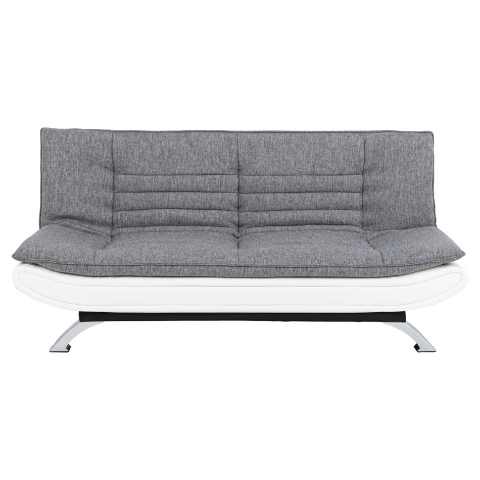 Sofa bed Akit, extendable, gray/white, H91x98x196cm, seat height 39cm