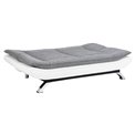 Sofa bed Akit, extendable, gray/white, H91x98x196cm, seat height 39cm