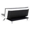 Sofa bed Akit, extendable, gray/white, H91x98x196cm, seat height 39cm