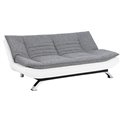 Sofa bed Akit, extendable, gray/white, H91x98x196cm, seat height 39cm