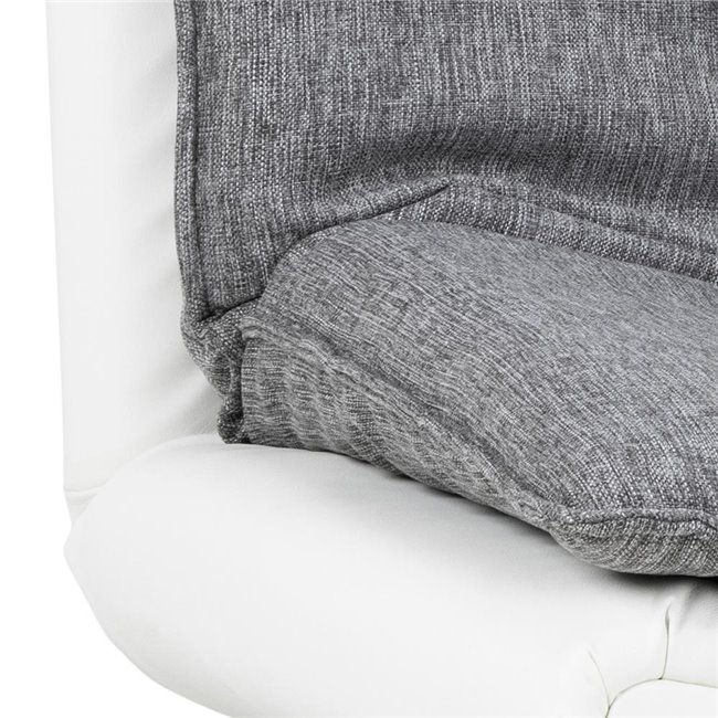 Sofa bed Akit, extendable, gray/white, H91x98x196cm, seat height 39cm