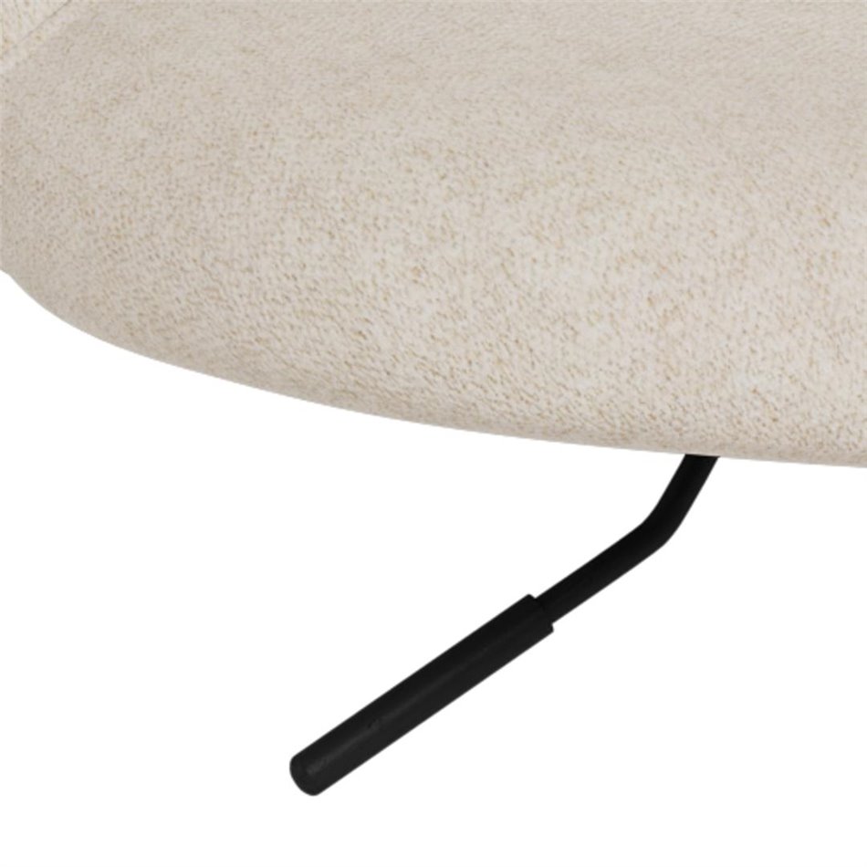 Office chair Aklan, swivel, beige, H77x49.5x49cm, seat height 44.5-54.5cm