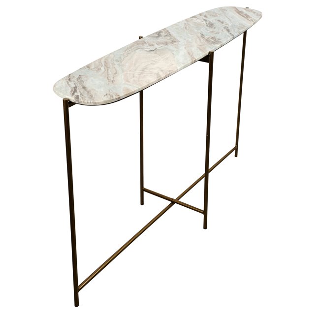 Console table Toronto, metal/marble, H80x120x29cm