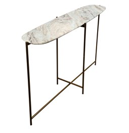 Console table Toronto, metal/marble, H80x120x29cm