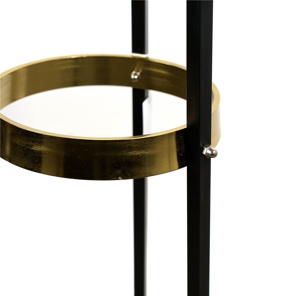 Coat hanger Jorens, black/gold color, metal, H166x39x39cm