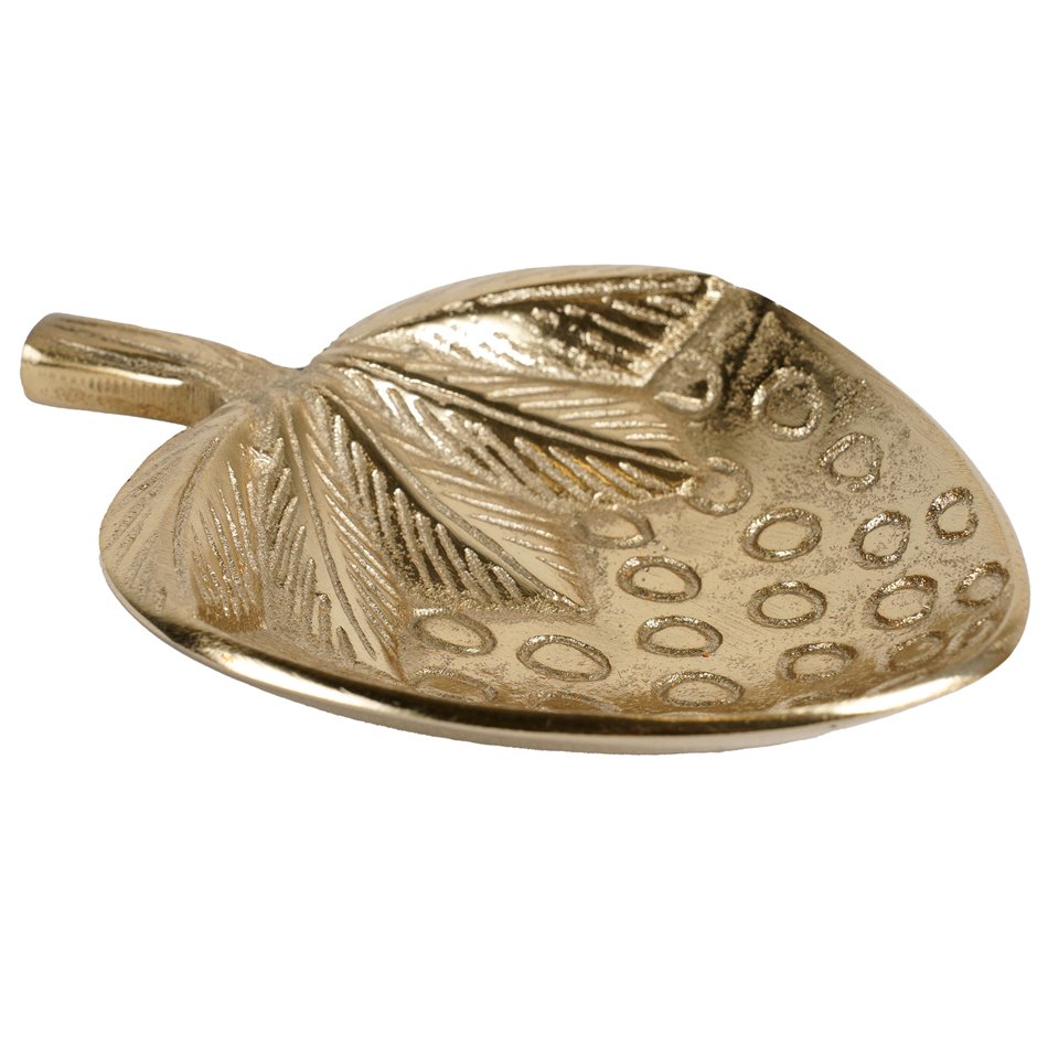 Decorative tray Julla gold, metal, 19x14cm H3cm