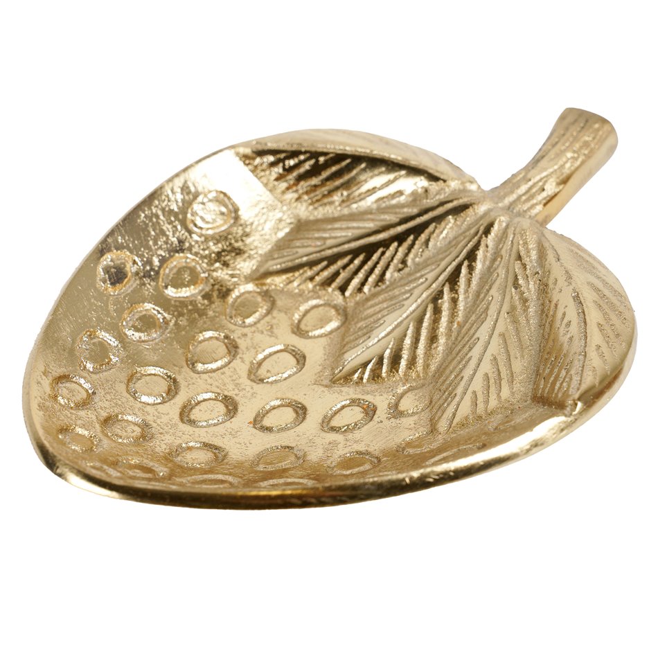 Decorative tray Julla gold, metal, 19x14cm H3cm
