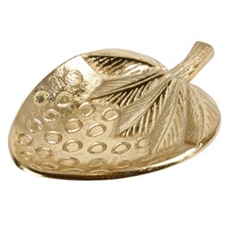 Decorative tray Julla gold, metal, 19x14cm H3cm