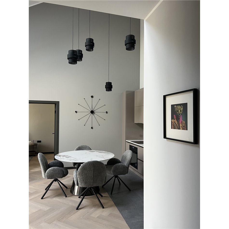 Wall clock Like Umbrella Black, D100x6cm