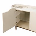 Sideboard Sarnno kahaki, sintered stone/MDF/metal, H74x180x42cm