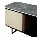 TV unit Saraso, MDF/walnut veneer/marble/metal, 200x45cm H55cm