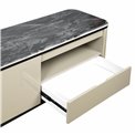 TV unit Saraso, MDF/walnut veneer/marble/metal, 200x45cm H55cm