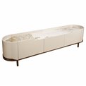 TV table Sarnno kahaki, sintered stone/MDF/metal, 200x42cm H50cm