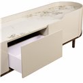 TV table Sarnno kahaki, sintered stone/MDF/metal, 200x42cm H50cm