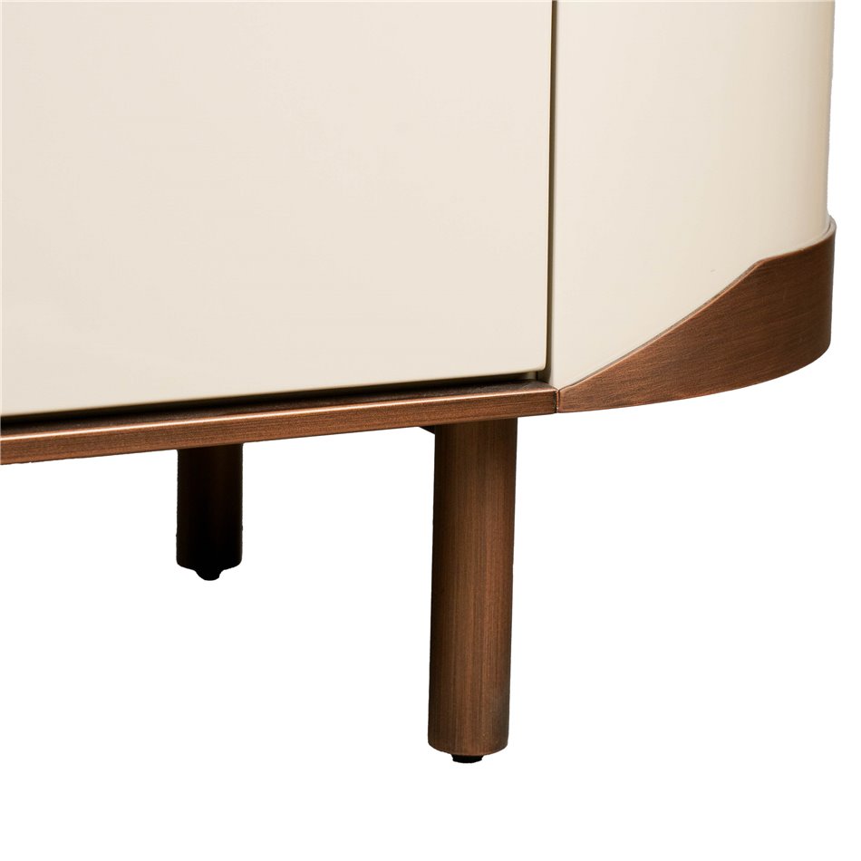 TV table Sarnno kahaki, sintered stone/MDF/metal, 200x42cm H50cm