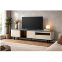 TV unit Saraso, MDF/walnut veneer/marble/metal, 200x45cm H55cm
