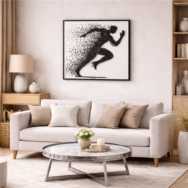 Wall decor Runnig man, 100x100cm
