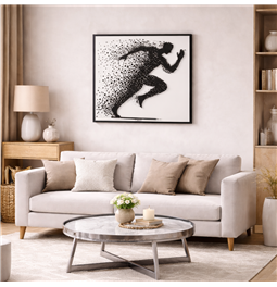 Wall decor Runnig man, 100x100cm