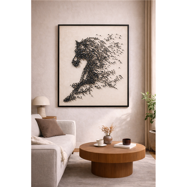 Wall decor Runnig horse, H100x80cm