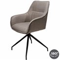Armchair Tamarino, grey, swivelling 180 degrees, H88x59x58cm, seat height 49cm
