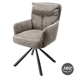 Кресло Arringo, серое, вращающийся на 180 градусов, H95x63x57cm, высота сиденья 50cm