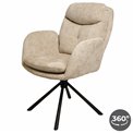 Dining chair Vilando 3, light taupe, rotatable 360 degrees, H90.5x68x60cm, seat height 48cm