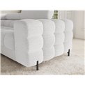 U-shaped sofa Efectory L, sleeping function, Royal 01, boucle, white, H93x346x205cm