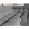 U-shaped sofa Efectory L, sleeping function, Royal 03, boucle, grey, H93x346x205cm