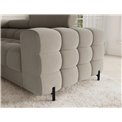 U-shaped sofa Efectory L, sleeping function, Aura 18, velvet, beige, H93x346x205cm