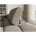 U-shaped sofa Efectory L, sleeping function, Aura 18, velvet, beige, H93x346x205cm