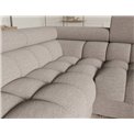 U-shaped sofa Efectory L, sleeping function, Royal 18, boucle, beige, H93x346x205cm