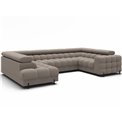 U-shaped sofa Efectory L, sleeping function, Sola 18, beige, H93x346x205cm
