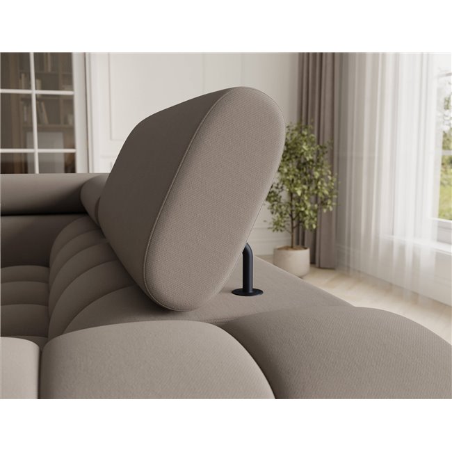 U-shaped sofa Efectory L, sleeping function, Sola 18, beige, H93x346x205cm