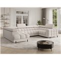U-shaped sofa Efectory L, sleeping function, Baffix 20, dark beige, H93x346x205cm