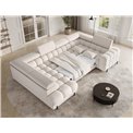 U-shaped sofa Efectory L, sleeping function, Baffix 20, dark beige, H93x346x205cm
